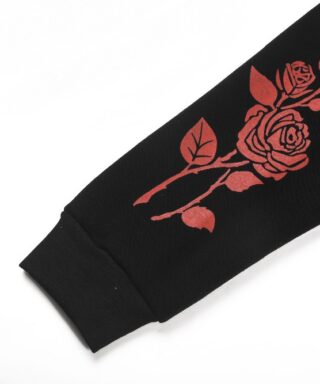 Sweat gothique et grunge Noir Almost dead manche logo