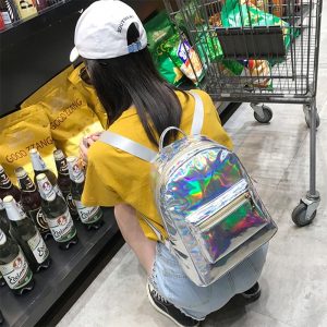 Sac à dos aesthetic holographic