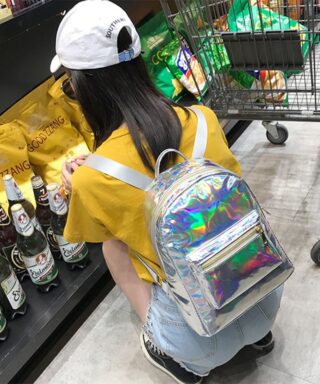 Sac à dos aesthetic holographic