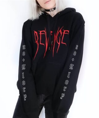 Sweat noir avec inscription rouge Revenge