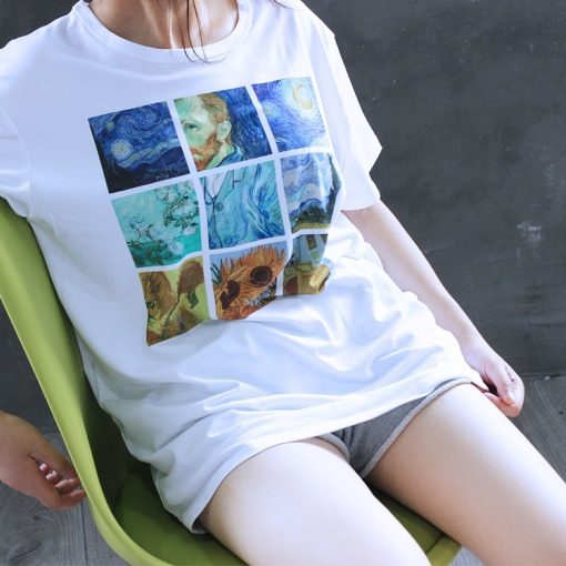 T-shirt Tumblr girl Van gogh