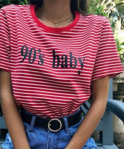 T-shirt Vintage à rayures 90s Baby