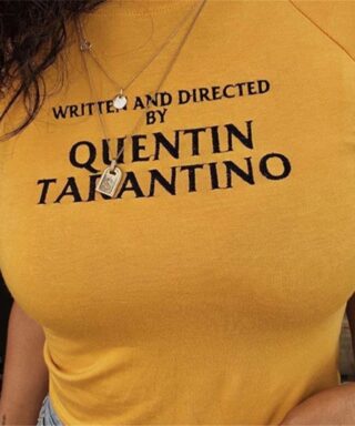 t-shirt quentin tarantino jaune