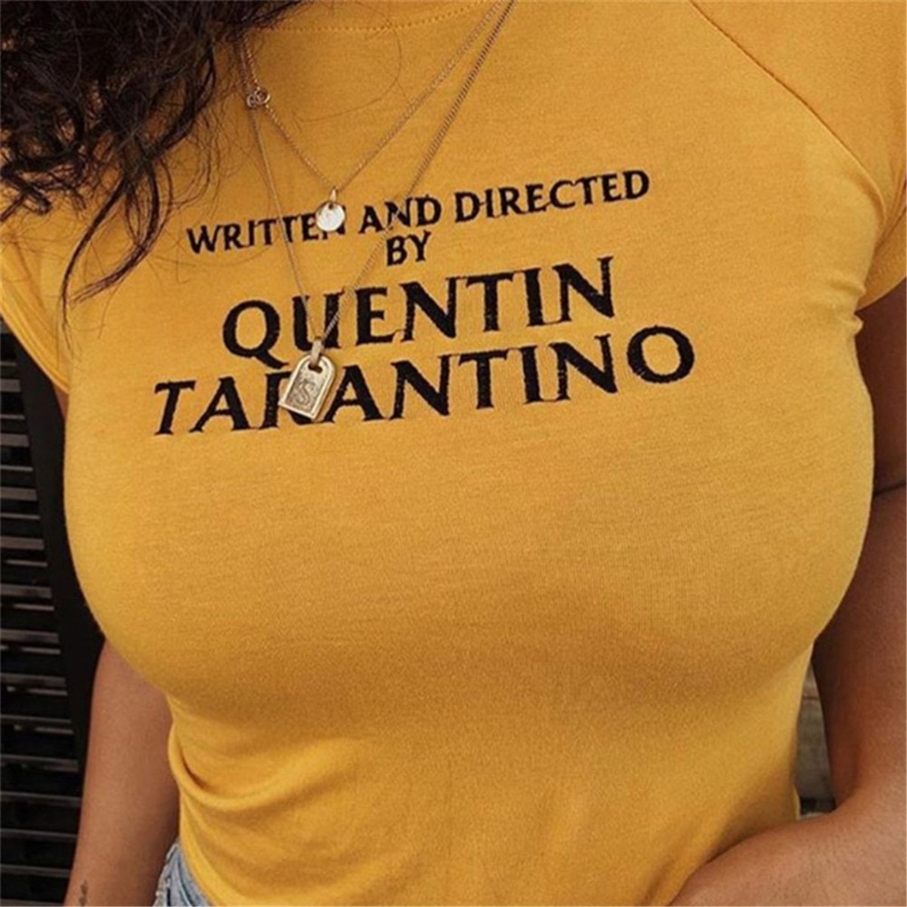 t-shirt quentin tarantino jaune
