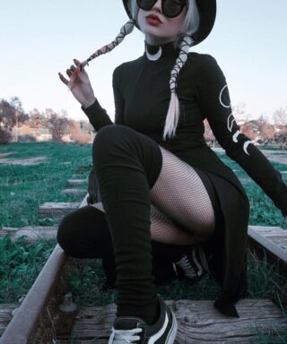 Combinaison gothique luna noire