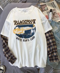 T-shirt grunge Blackfoot couleur blanc