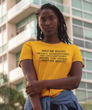 T-shirt LGBT Why be racist ?
