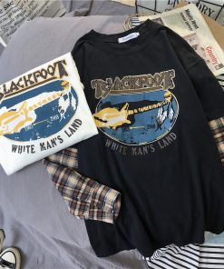 T-shirt grunge et egirl Blackfoot couleur noir