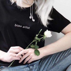 t-shirt sad girl broke artist