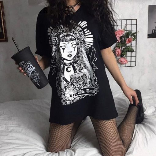T-shirt goth noir Relique