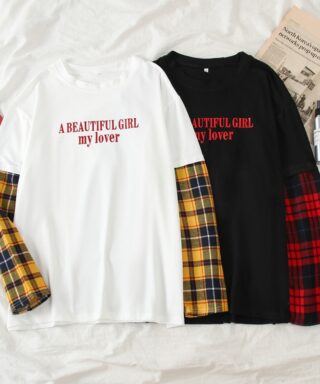 Tee shirt grunge a beautiful girl