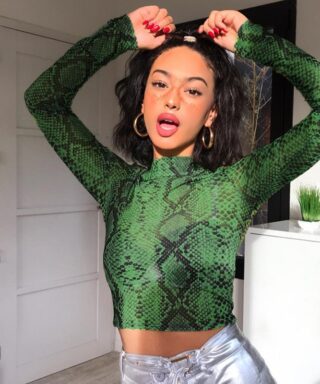 Crop top python vert - Green Pyth