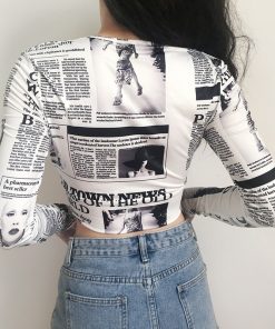 Chemise baddies journaux vue de dos