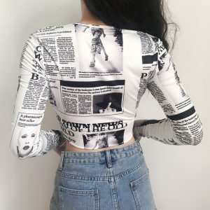 Chemise baddies journaux vue de dos