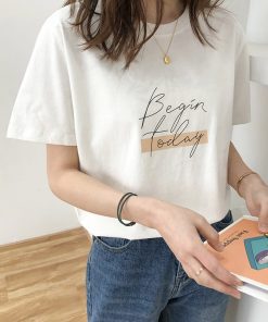 T-shirt minimaliste noir style tumblr girl