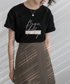 T-shirt minimaliste noir style tumblr