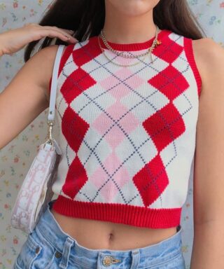 Pull vintage - Laines rouge