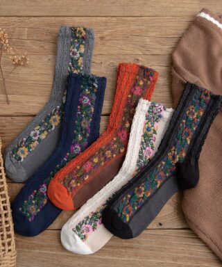 Chaussettes Vintage - Fleuri