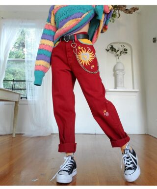 Pantalon Tumblr - Soleil rouge