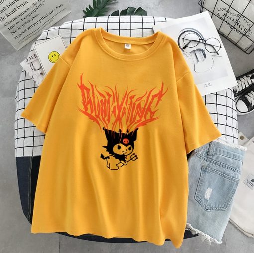 T-shirt grunge - Chat gothique