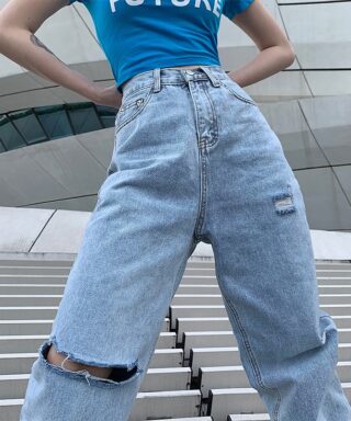 Jean déchiré - Over size