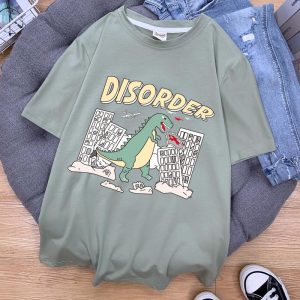 T-shirt décontracté Disorder vert gris