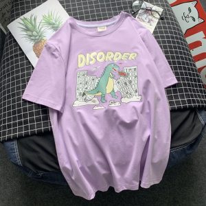 T-shirt décontracté vsco girl violet