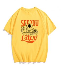 T-shirt grunge femme jaune