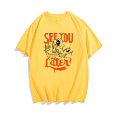 T-shirt grunge femme jaune