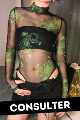 Body streetwear transparent dragon