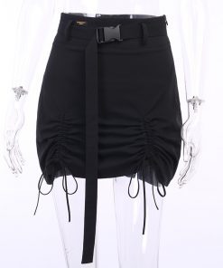Jupe streetwear noire - Sangle