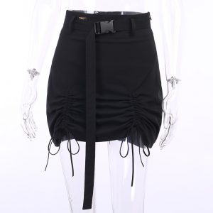 Jupe streetwear noire - Sangle