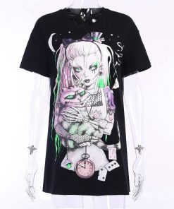 T-shirt long - Gothic girl