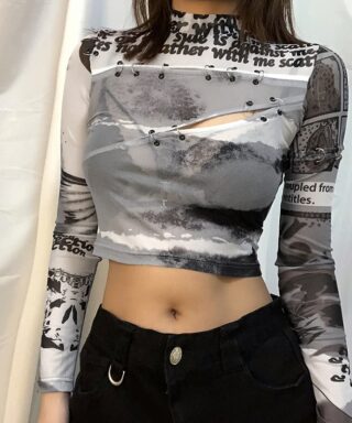 Crop top grunge - Anneaux