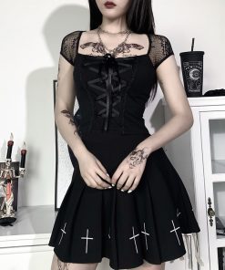 Corset gothique noir - Lacet