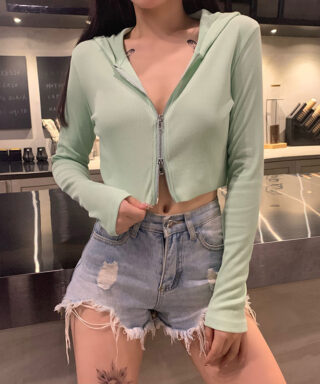Veste verte - Crop
