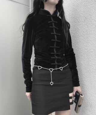 Manteau gothique noir - Velours