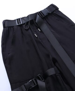 Pantalon gothique à sangle - Large sangle