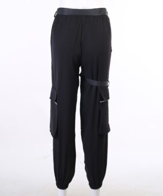 Pantalon gothique à sangle - Large sangle