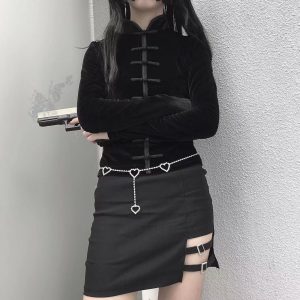 Manteau gothique noir - Velours