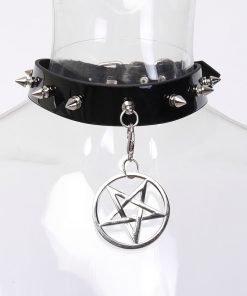Collier gothique pentagramme - Pique