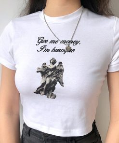 T-shirt tumblr girl blanc - Give me money