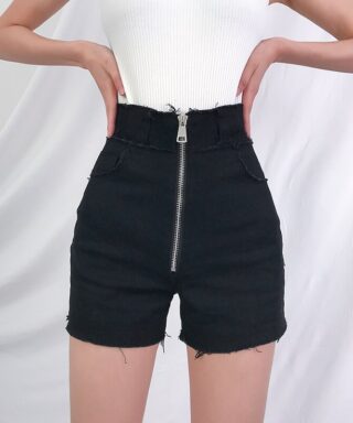 Short noir avec fermeture - Jean
