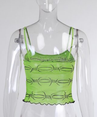 Débardeur vert fluo - Chaines