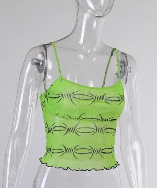 Débardeur vert fluo - Chaines