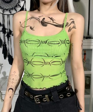 Débardeur vert fluo - Chaines