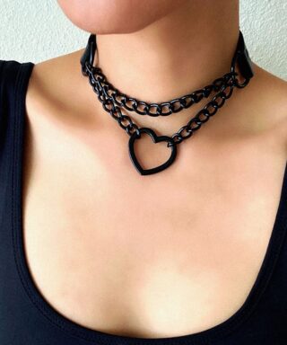 Collier cœur - Goth