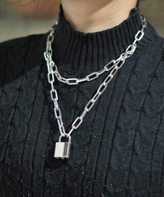 Collier cadenas - Argent