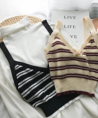 Haut en tricot - Lignes