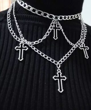 BETHYNAS Collier Ras Du Cou Gothique En Dentelle Noire Avec Pendentif En Cristal Rétro En Velours Pour Halloween, Cosplay, Fête Punk, Bijoux Pour Femmes Et Filles, Alliage, Dentelle